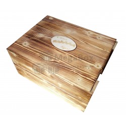 Декоративный деревянный ящик с обжигом