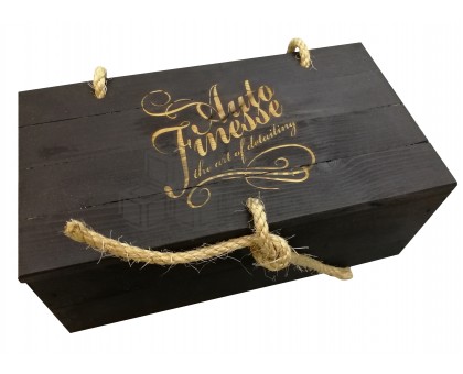Ящик сувенирный с веревочными петлями и завязкой